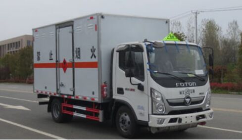 福田1吨易燃气体厢式运输车