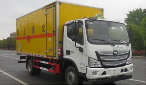 福田7吨易燃气体厢式运输车